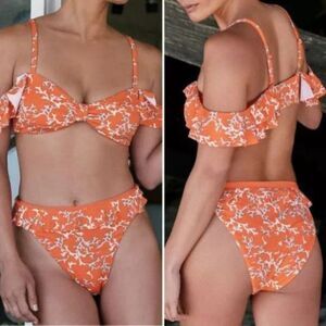 NWT Anthropologie Maeve Gianna Ruffled Bikini Bottoms | M